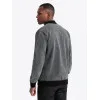 Men's bomber style grey jacket Norvi V1 OM-JADJ-0163