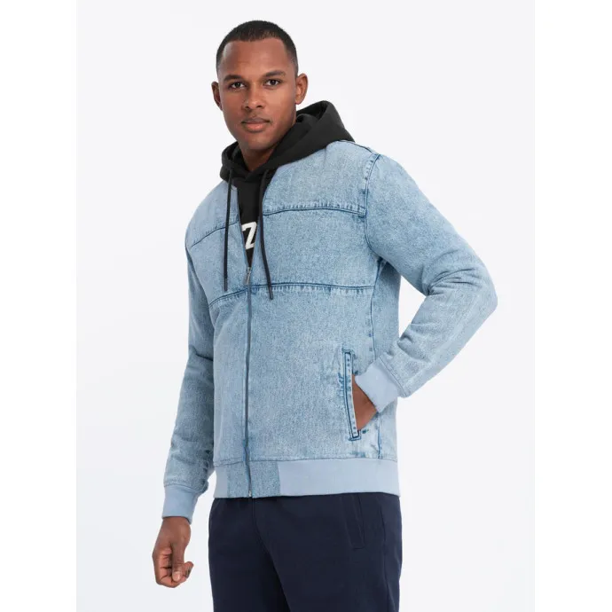 Men's bomber jacket in blue Norvi V3 OM-JADJ-0163