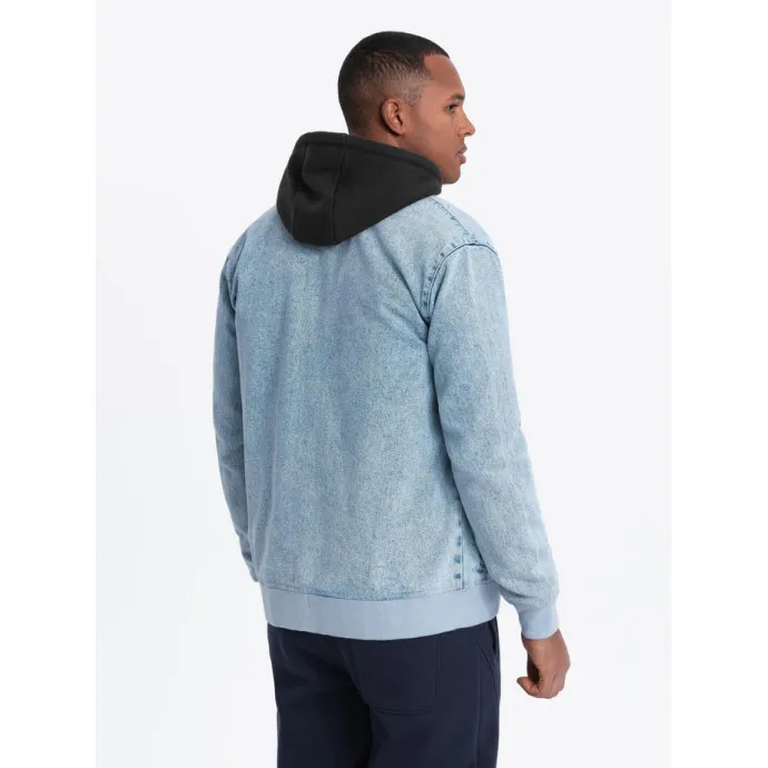 Men's bomber jacket in blue Norvi V3 OM-JADJ-0163