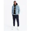 Men's bomber jacket in blue Norvi V3 OM-JADJ-0163