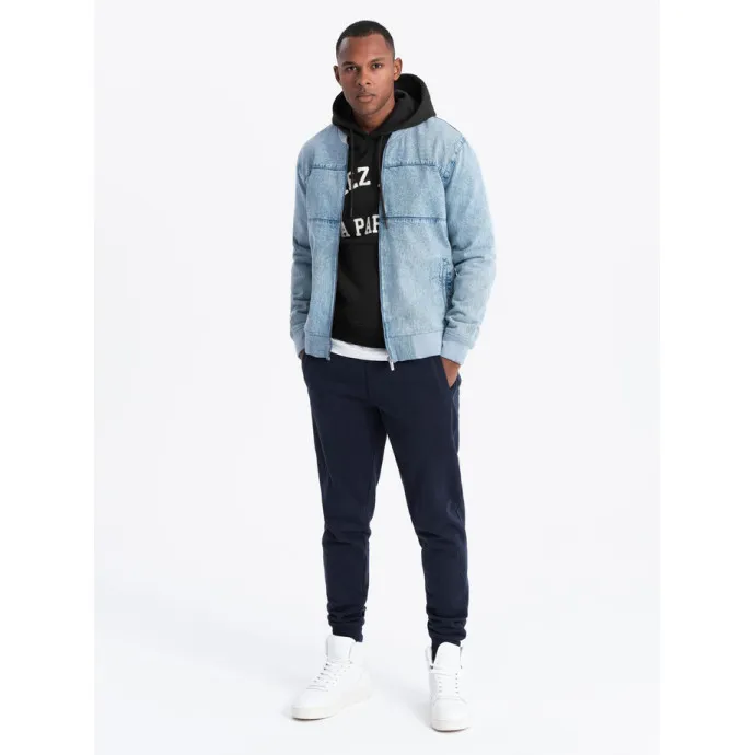 Men's bomber jacket in blue Norvi V3 OM-JADJ-0163