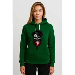 Moteriškas žalias džemperis Lenkija kaukolė