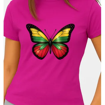 Women's pink T-shirt Butterfly