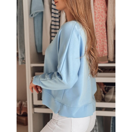 Moteriška šviesiai mėlyna palaidinė su pakabuku Nubiss RY2803