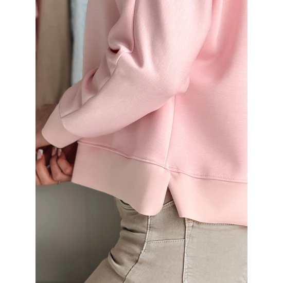 Moteriška rožinė palaidinė su pakabuku Nubiss RY2799