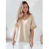 Moteriška oversize tipo rusvi marškinėliai Shine RY2914