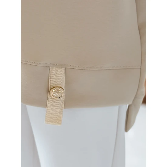 Moteriška oversize tipo rusvi marškinėliai Shine RY2914