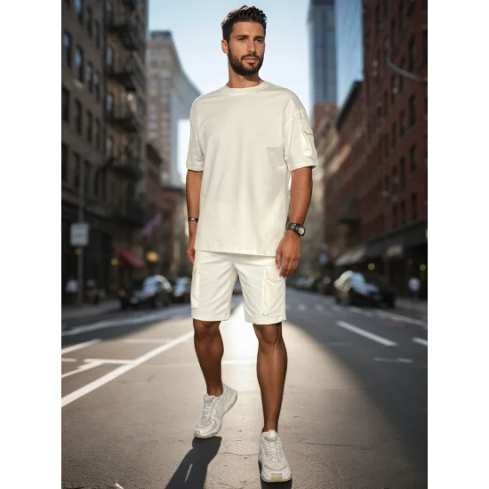 Vyriškas baltas sportinis komplektas Track AX0798