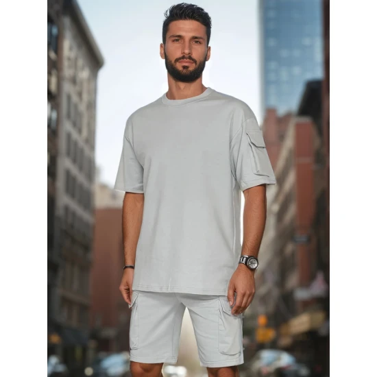 Vyriškas pilkas sportinis komplektas Track AX0797