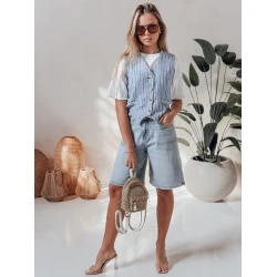 Moteriški mėlyni džinsiniai šortai Kelsey