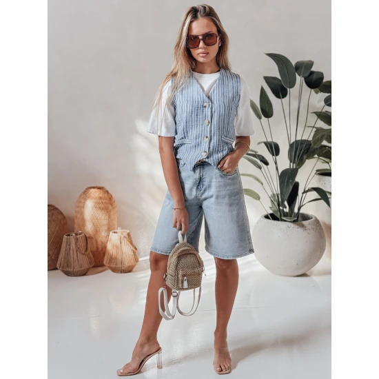 Moteriški mėlyni džinsiniai šortai Kelsey Šortai | Bridžai