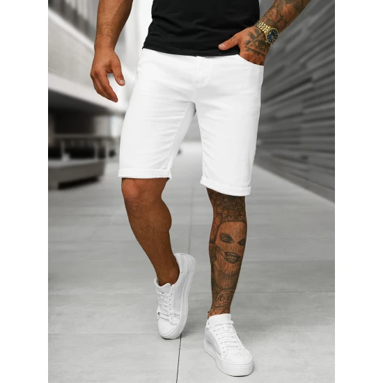 Vyriški balti džinsiniai šortai Bost O/UM873