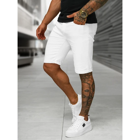Vyriški balti džinsiniai šortai Bost O/UM873