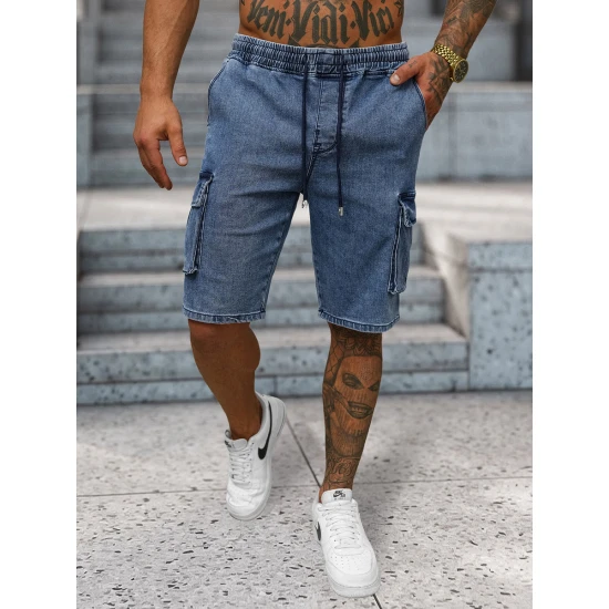 Vyriški džinsiniai mėlyni šortai Walker NB/MP0313B