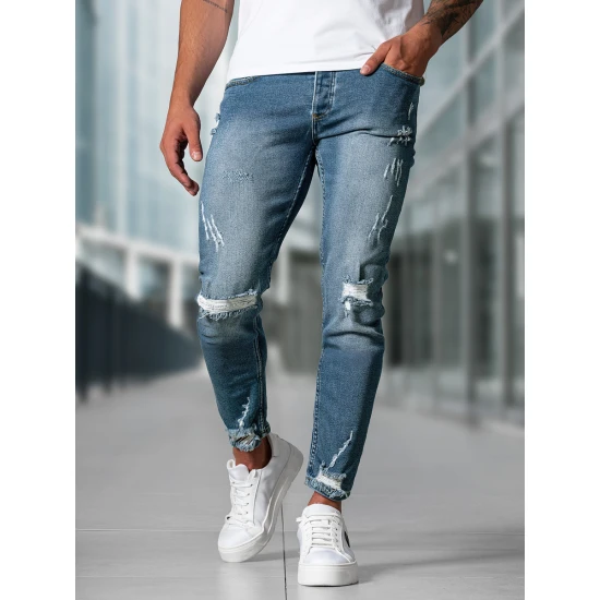 Vyriški mėlyni džinsai Aden Džinsai ir Jogeriai