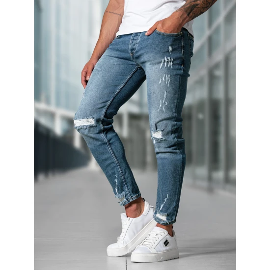 Vyriški mėlyni džinsai Aden Džinsai ir Jogeriai