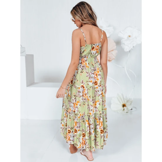 Moteriška šviesiai žalia ilga suknelė Missblossy EY2619