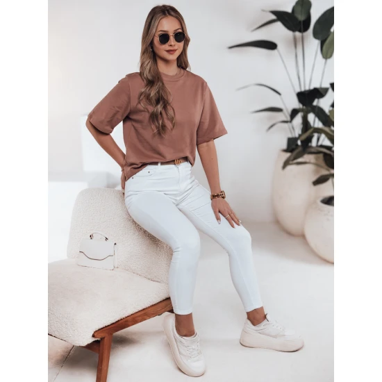 Moteriški rudos spalvos marškinėliai Silvi Marškinėliai