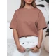 Moteriški rudos spalvos marškinėliai Silvi Marškinėliai