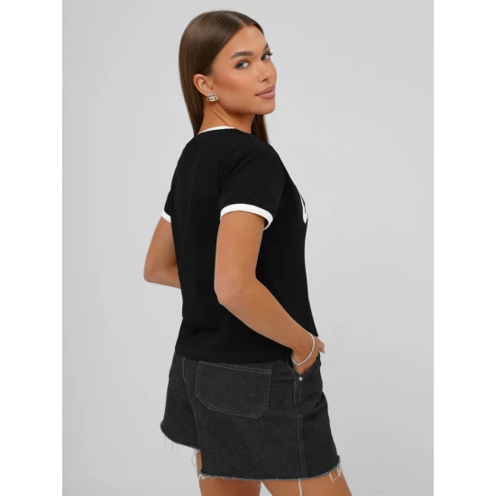 Moteriški juodos spalvos marškinėliai Cannes JS/R62184