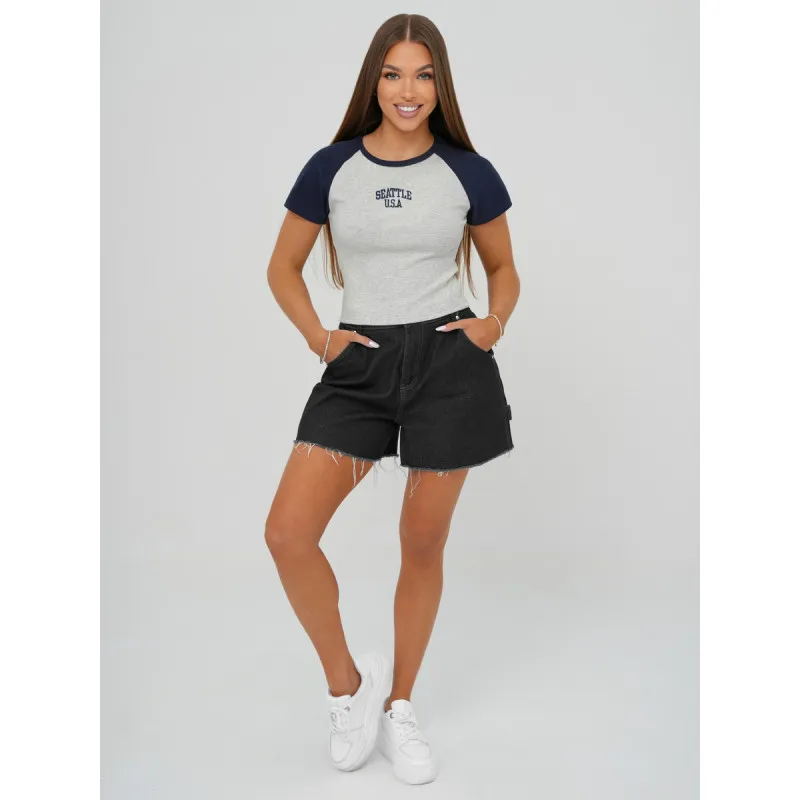 Women's grey/dark blue shirt Seattle USA JS/R61627