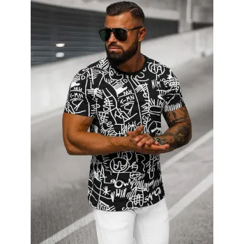 Men's black shirt Line