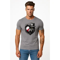 Meeste hall T-särk Poola hunt