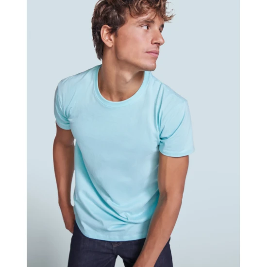 Vyriški šviesiai mėlynos spalvos marškinėliai Beagle Marškinėliai | Polo Roly