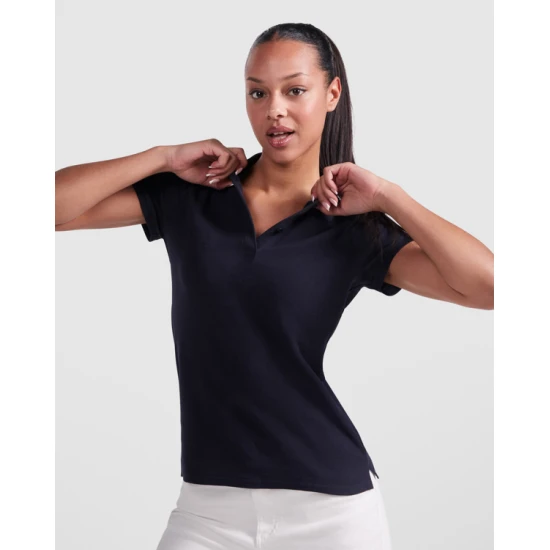 Moteriški juodi polo marškinėliai Princess Marškinėliai | Polo Roly