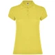 Moteriški šviesiai geltoni polo marškinėliai Star