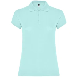 Moteriški šviesiai mėtiniai polo marškinėliai Star