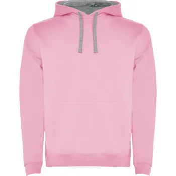Bluza z kapturem Urban różowo-szara