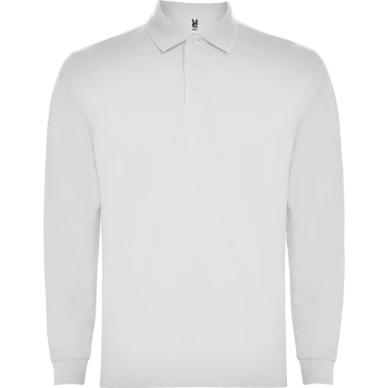 Vyriški balti polo marškinėliai ilgomis rankovėmis Carpe Marškinėliai | Polo Roly