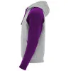 Pilkas/violetinis džemperis Badet Džemperiai su gobtuvu Roly