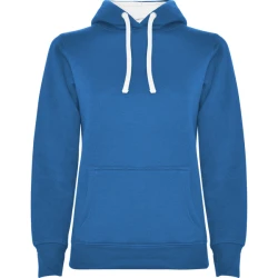 Moteriškas mėlynas/baltas džemperis su gobtuvu Urban women