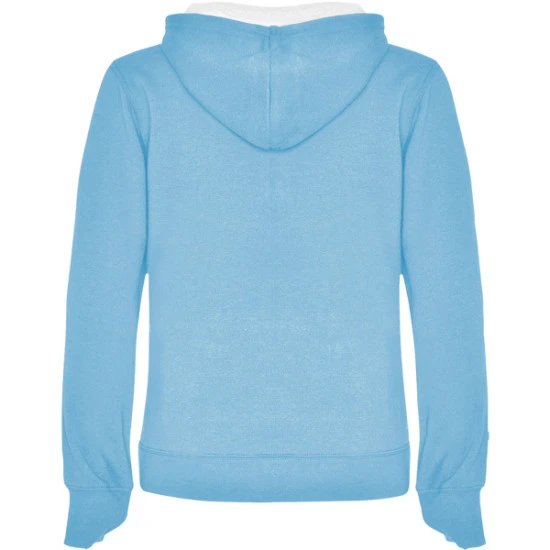 Moteriškas šviesiai mėlynas/baltas džemperis su gobtuvu Urban women Džemperiai su gobtuvu Roly