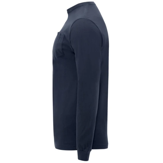 Vyriški tamsiai mėlyni marškinėliai ilgomis rankovėmis Shiba Marškinėliai | Polo Roly