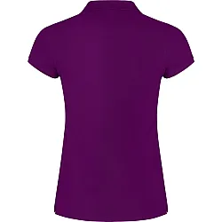 Moteriški violetiniai polo marškinėliai Star