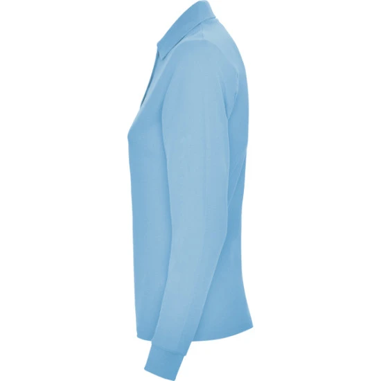 Moteriški šviesiai mėlyni polo marškinėliai ilgomis rankovėmis Estrella Marškinėliai | Polo Roly