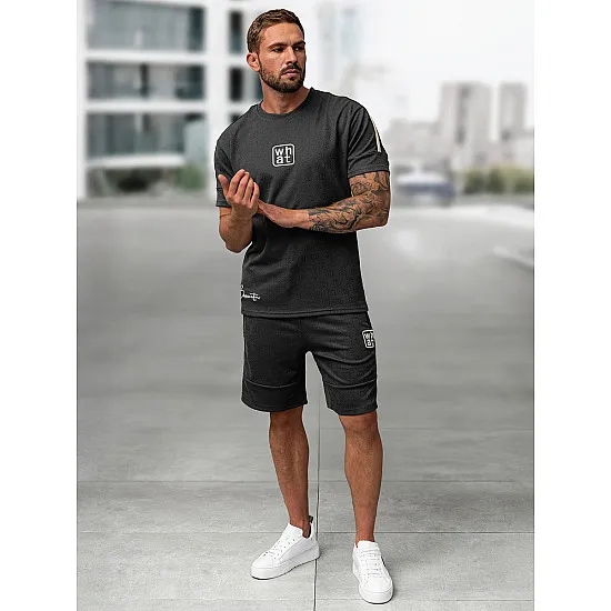 Men's dark grey set What Sports suits
