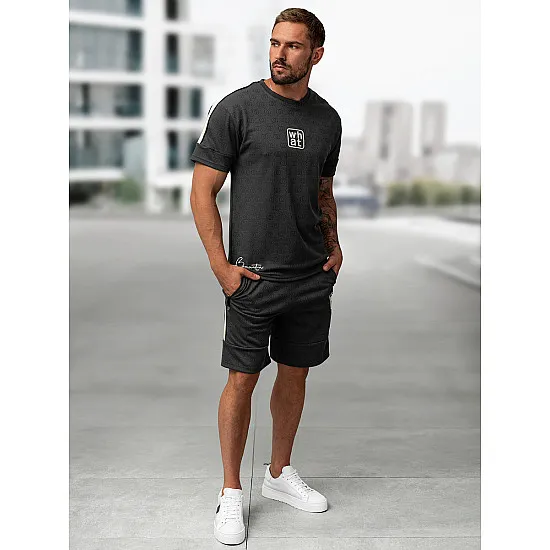Men's dark grey set What Sports suits