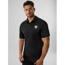 Vyriški juodi polo marškinėliai Sharp