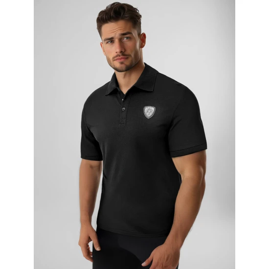 Vyriški juodi polo marškinėliai Sharp POLO marškinėliai