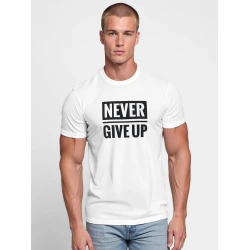 Vyriški balti marškinėliai Stay strong