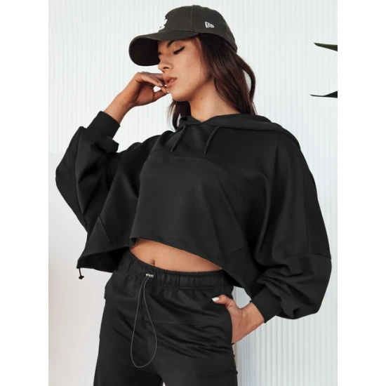 Moteriškas juodas sportinis kostiumas Bistan Moteriški komplektai