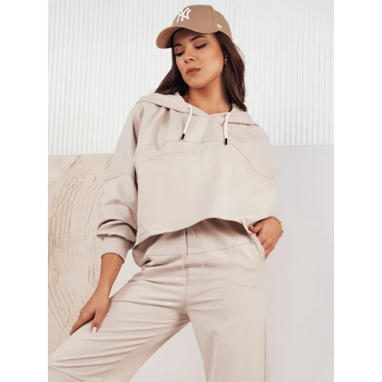 Moteriškas rusvas sportinis kostiumas Bistan Moteriški komplektai