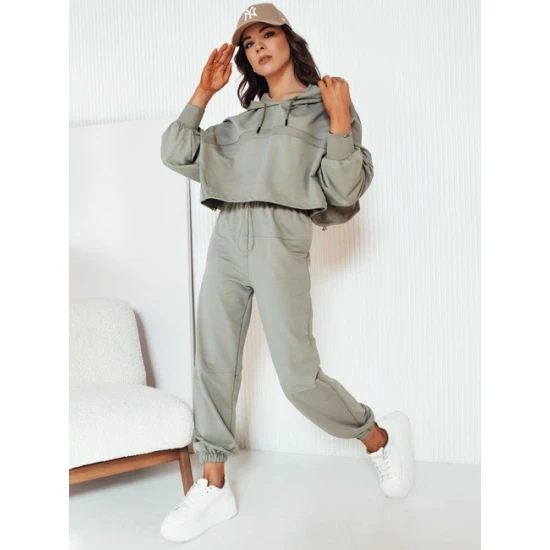 Moteriškas pilkas sportinis kostiumas Bistan Moteriški komplektai
