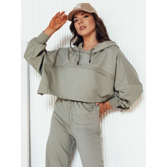 Moteriškas pilkas sportinis kostiumas Bistan Moteriški komplektai