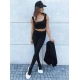 Trijų dalių moteriškas juodas komplektas Kemy Moteriški komplektai
