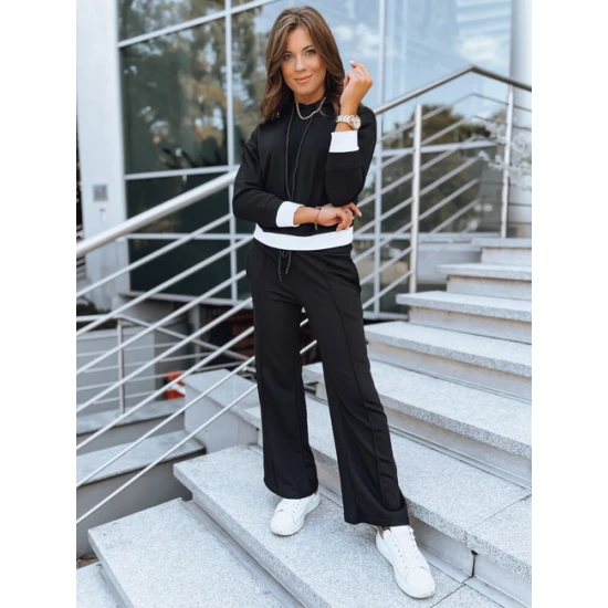 Moteriškas juodas sportinis kostiumas Newport Moteriški komplektai